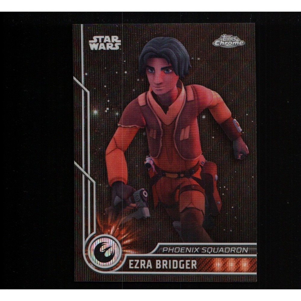 Ezra Bridger 2023 Topps Chrome Star Wars Black Wave Refractor Phoenix Squadron